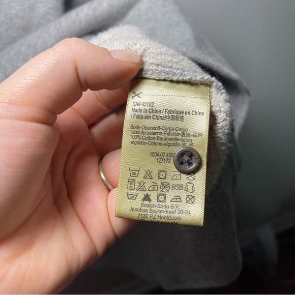 Scotch & Soda Men Grey Casual long sleeve crewneck comfy sweatshirt in size XXL - Picture 4 of 7